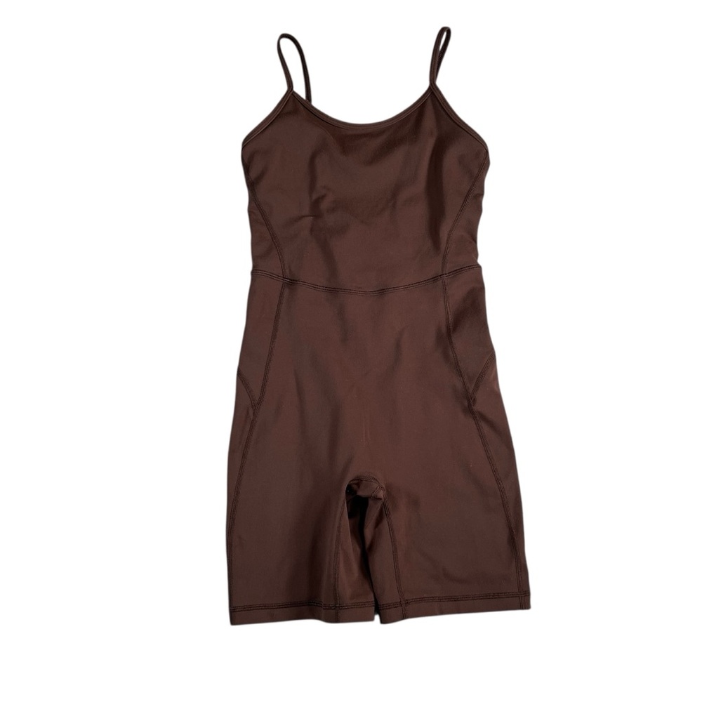 TnaAction Women's TnaLife Leap 7" Brown Romper Size XS Open-Back Athletic